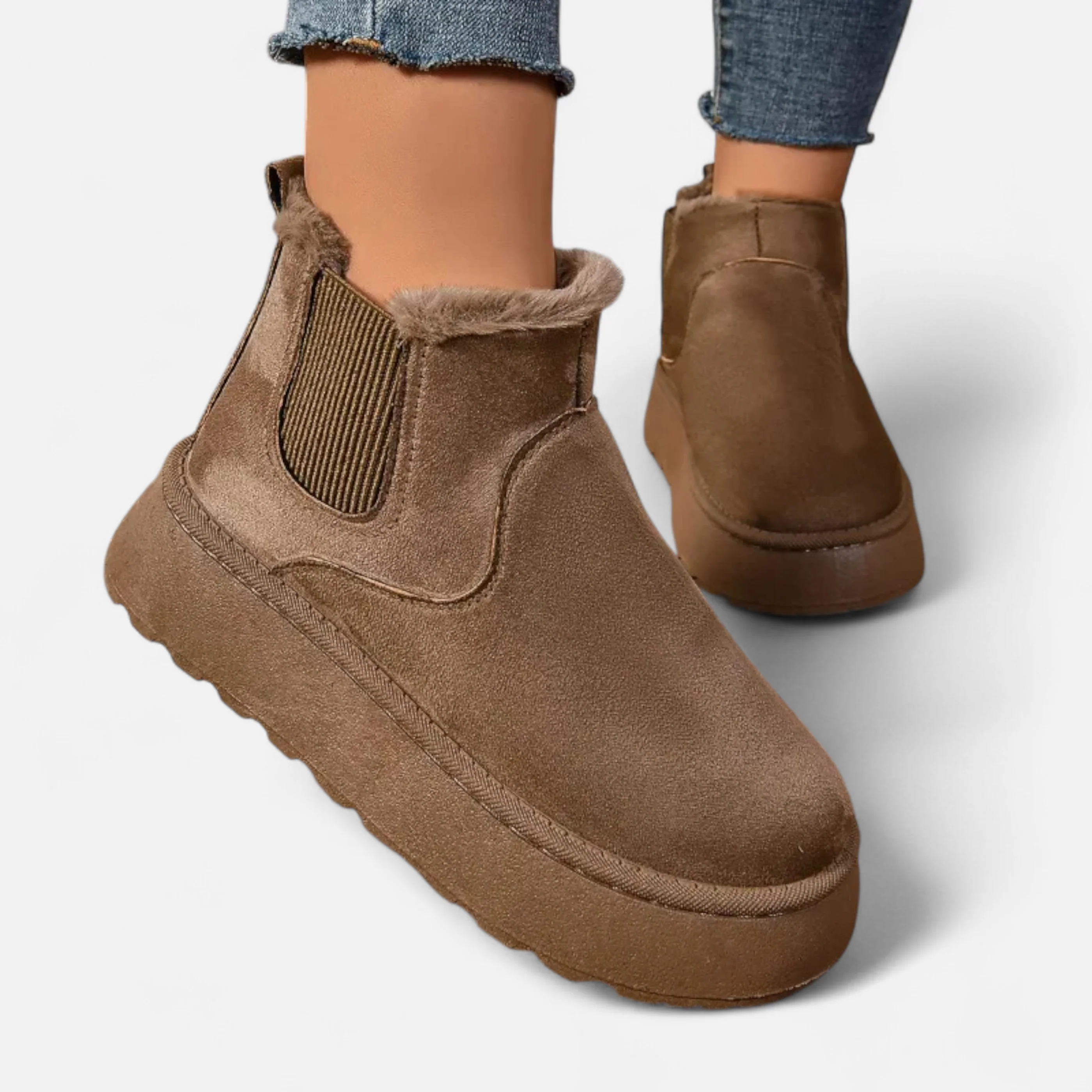 Westlyn™ | Bottines courtes à plateforme en peluche pour femmes