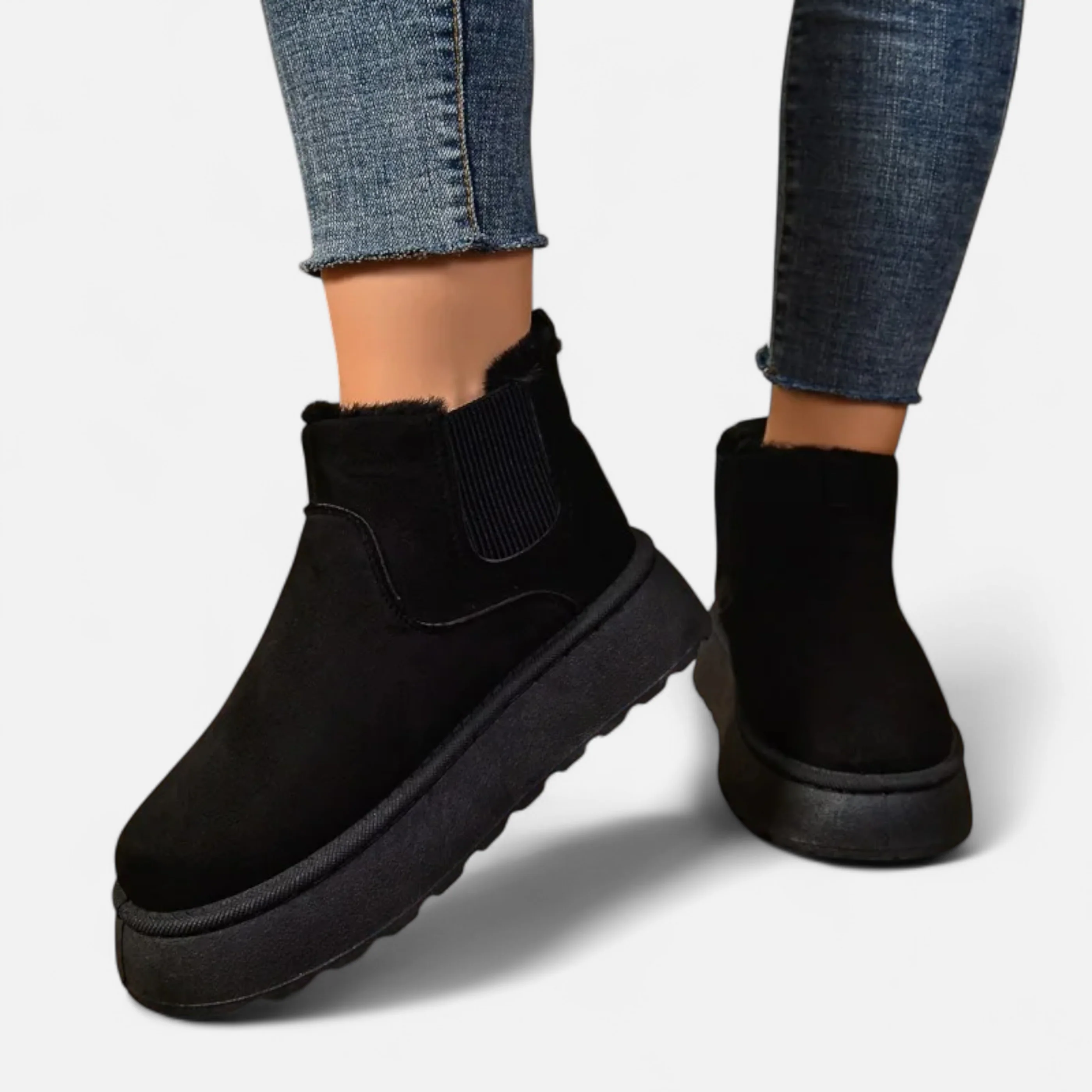 Westlyn™ | Bottines courtes à plateforme en peluche pour femmes