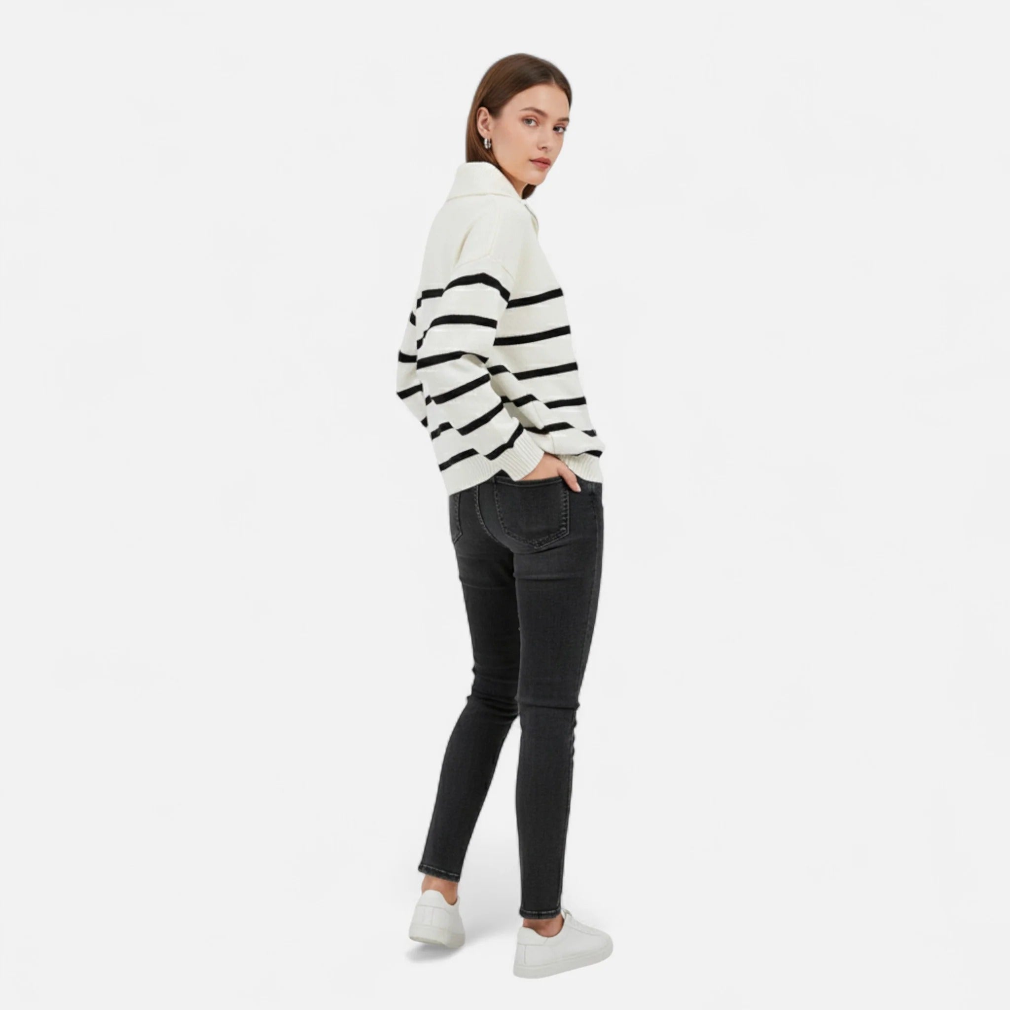 Westlyn™ | Women’s Striped Polo Knit Modern Heritage