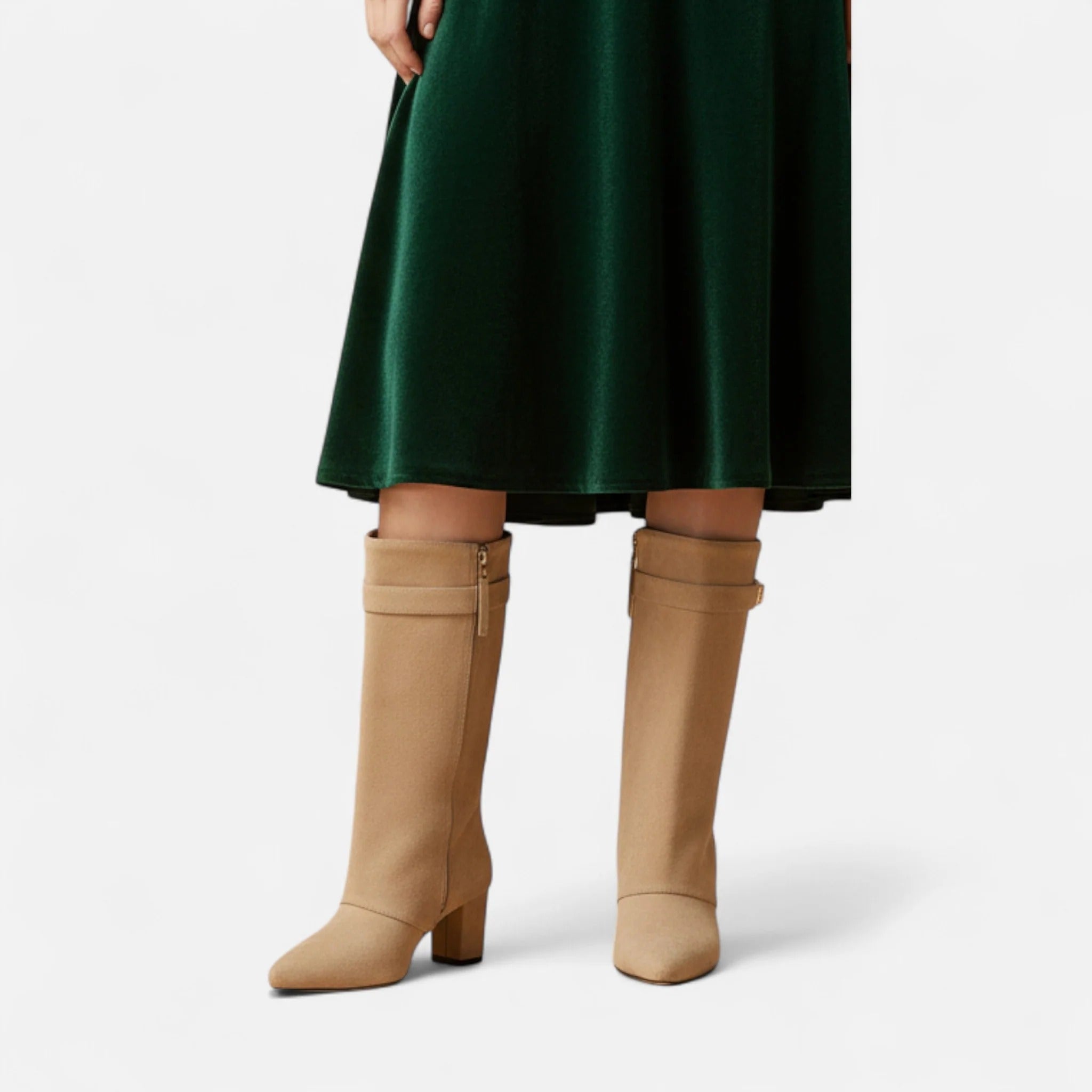 Westlyn™ | Bottes mi-mollet pointues à talons hauts pour femmes