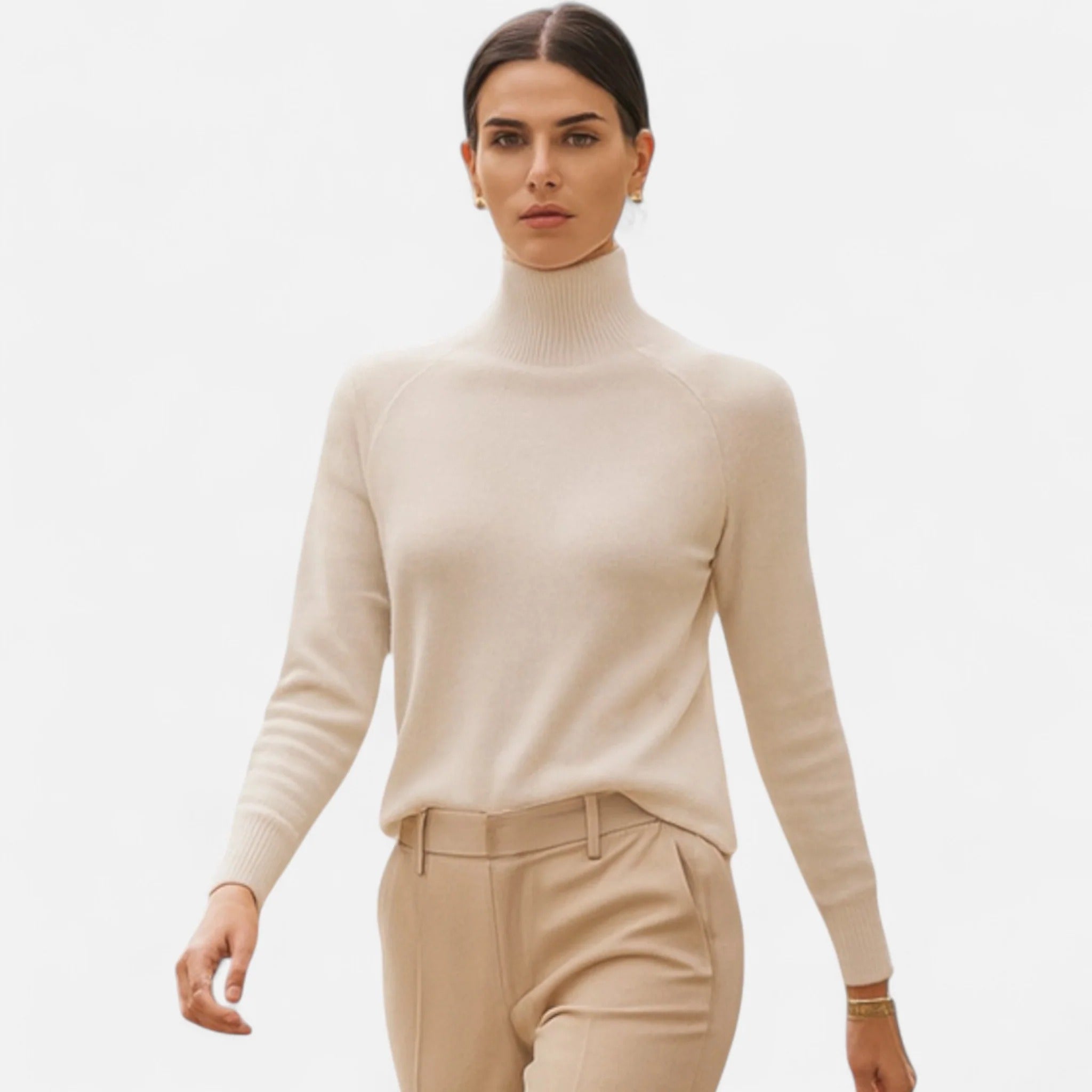 Westlyn™ | Women’s Merino Wool & Cashmere Mock-Neck Sweater