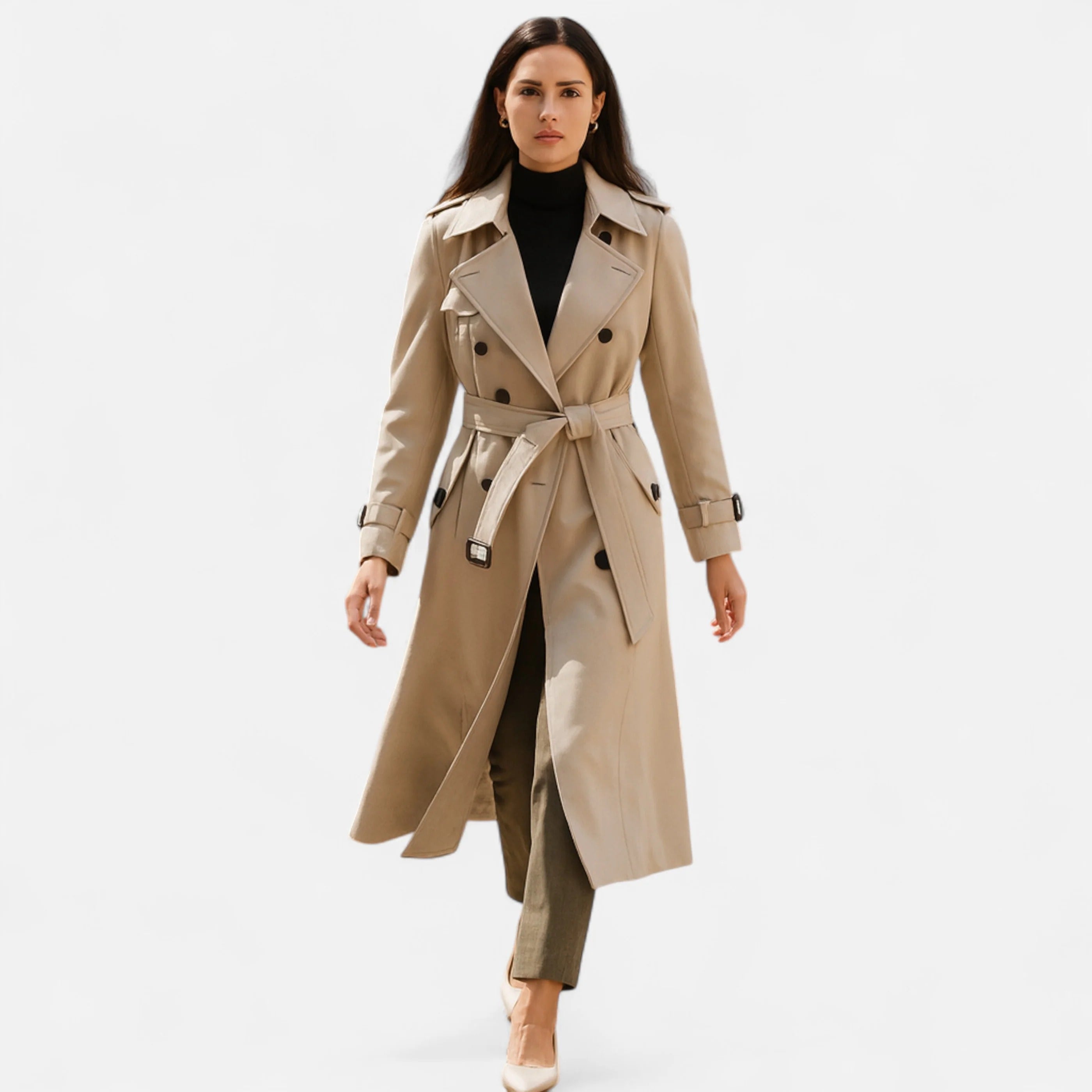 Westlyn™ | Trench-coat classique pour femme, longueur genou