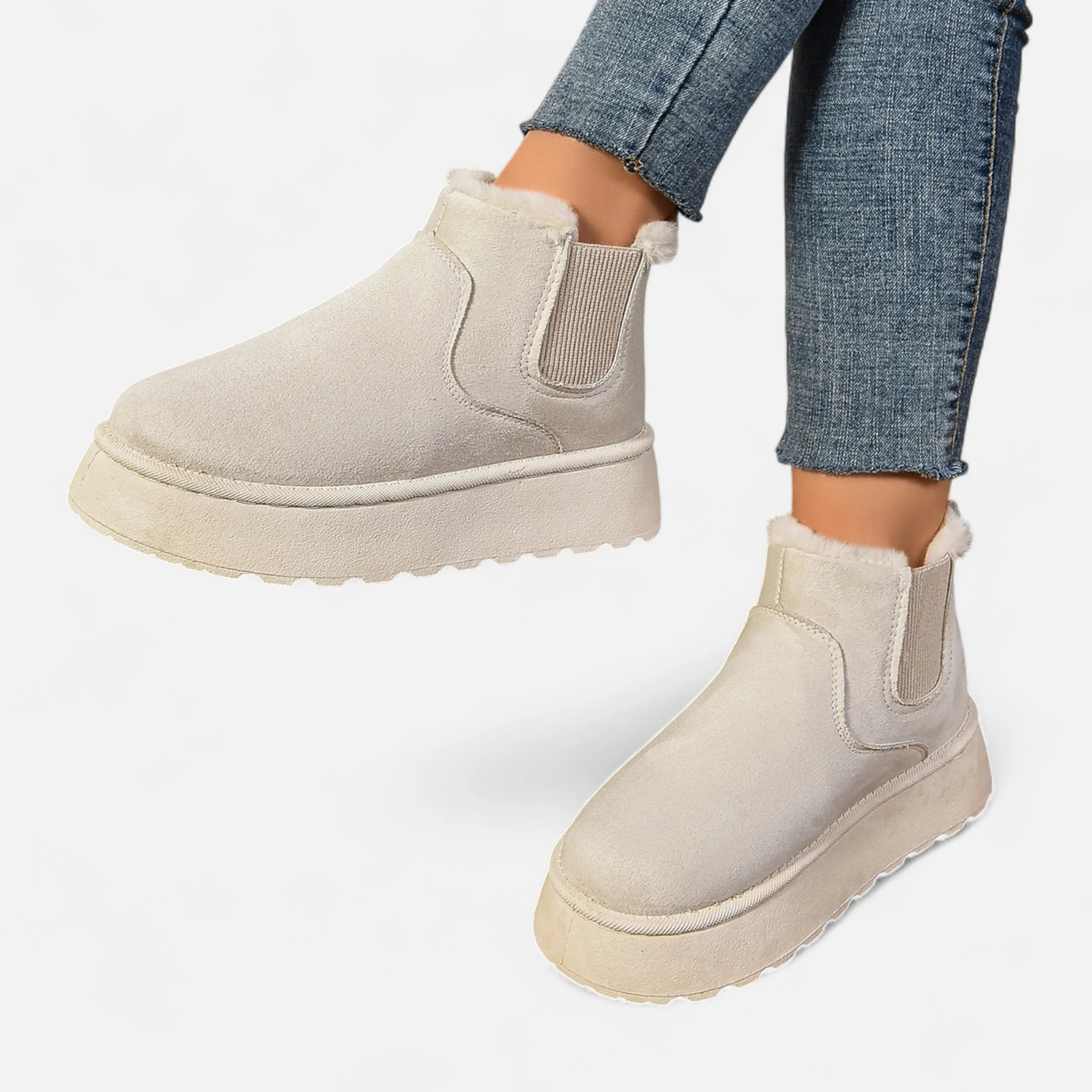 Westlyn™ | Bottines courtes à plateforme en peluche pour femmes