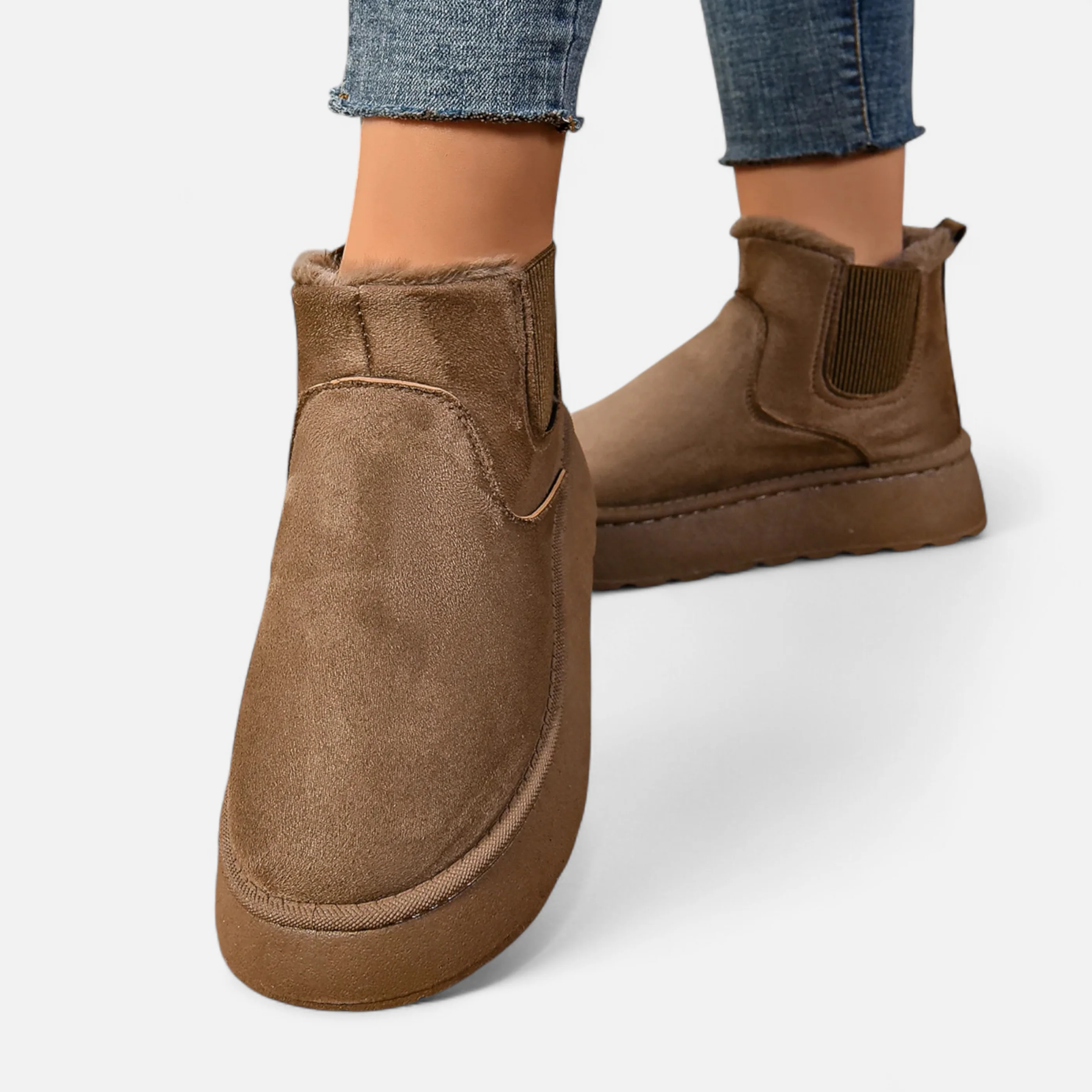 Westlyn™ | Bottines courtes à plateforme en peluche pour femmes