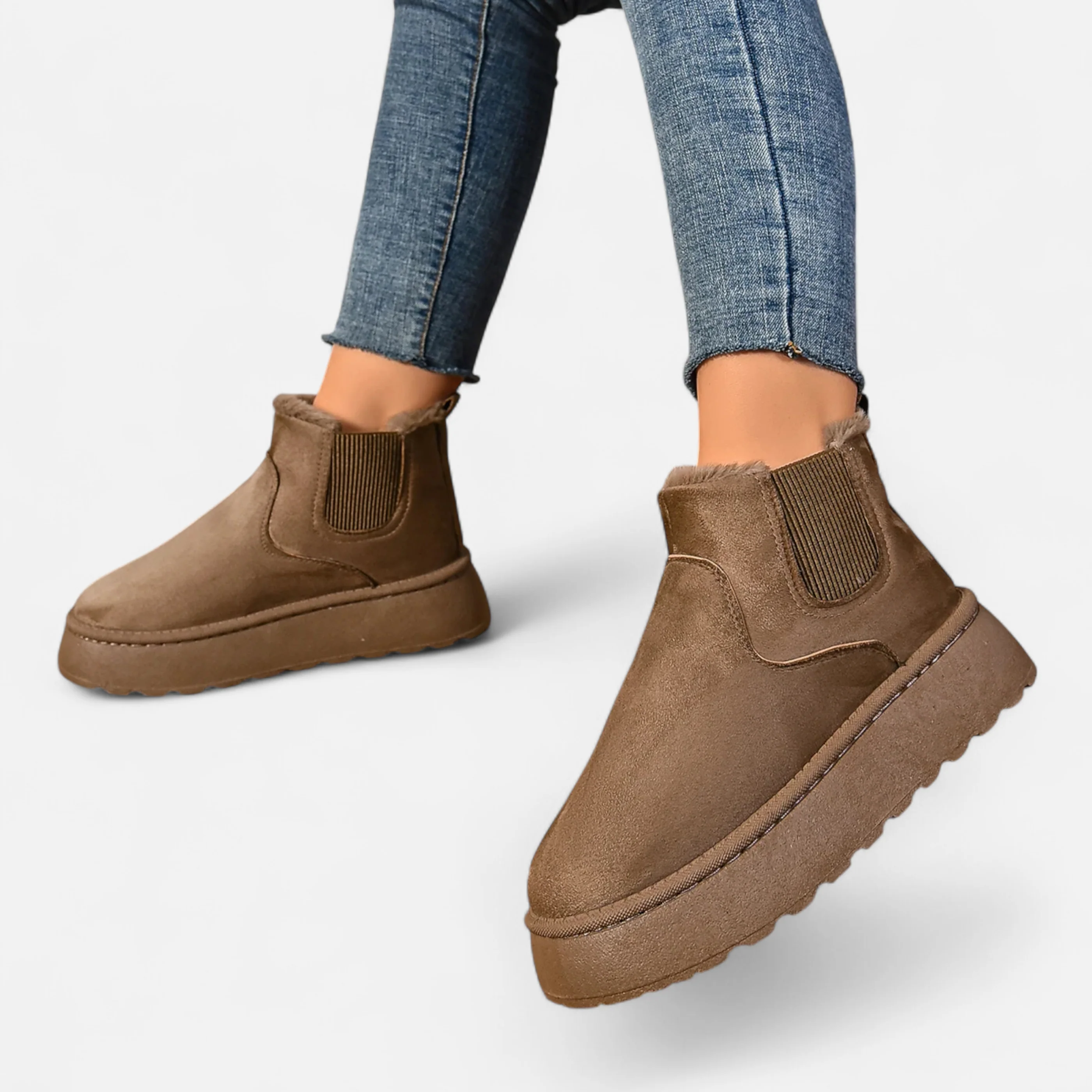 Westlyn™ | Bottines courtes à plateforme en peluche pour femmes